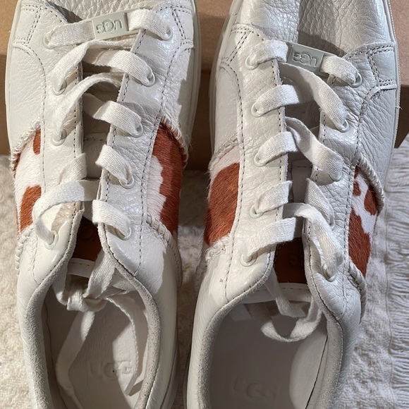 🤩host Pick🤩 Ugg Animal Print/Hair Tenus Dinale Lace Up Platform Sneakers Box - Picture 5 of 8